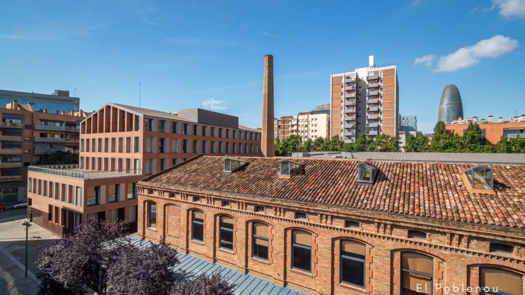 Poblenou, a top student-friendly neighborhood in Barcelona, celebrated for its innovative atmosphere and proximity to the beach, making it one of the best neighborhoods in Barcelona for students and a prime option for where to live in the city as a student.