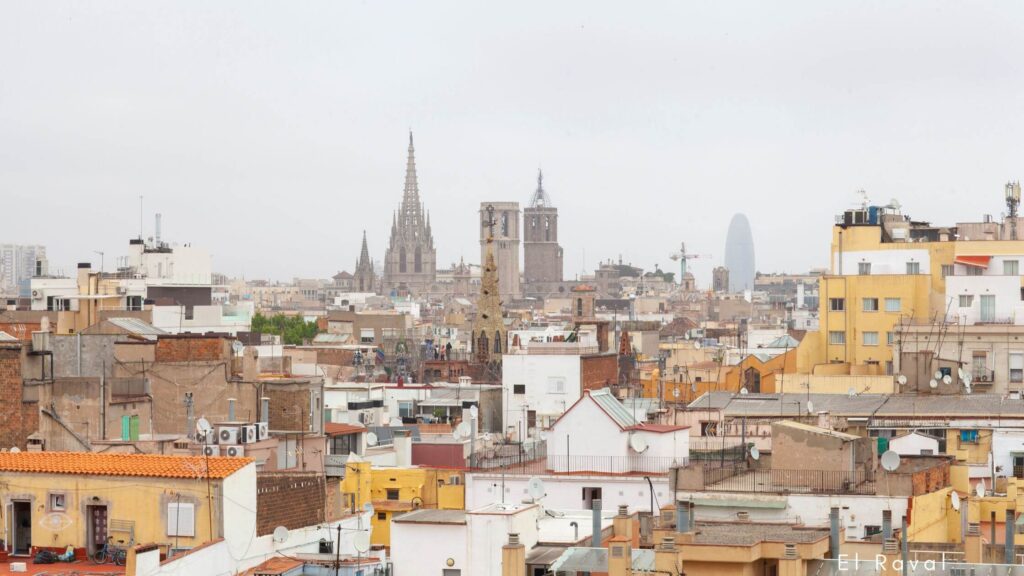 Bustling El Raval, one of the best neighborhoods in Barcelona for students, known for its vibrant cultural scene and diverse community, making it an ideal student-friendly neighborhood and a top choice for where to live in Barcelona as a student.