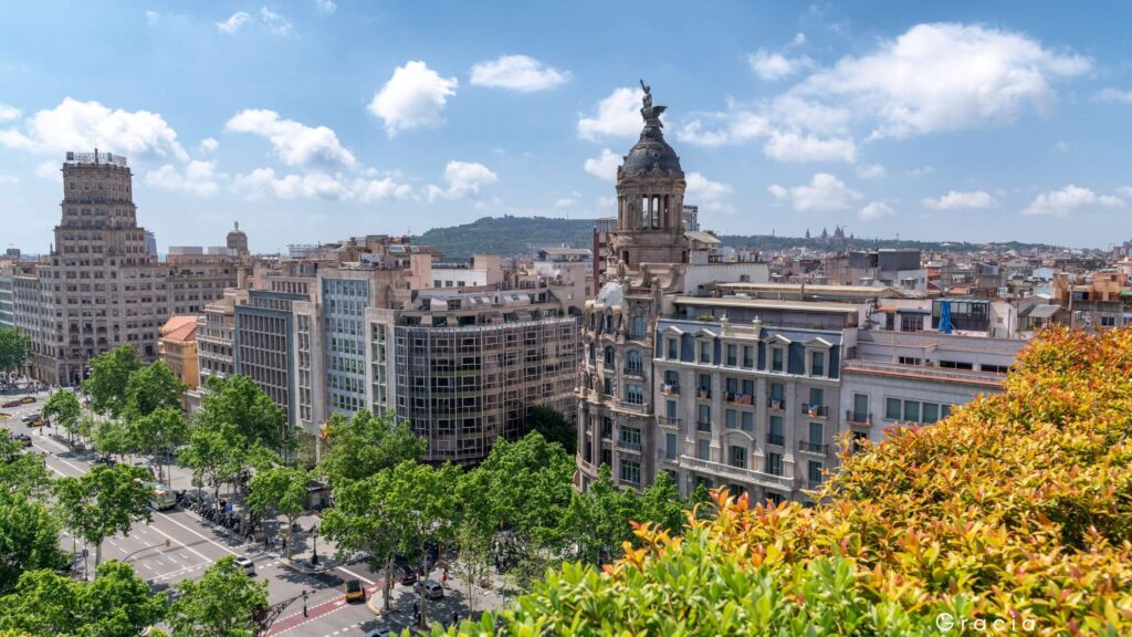 Cozy streets of Gracia, a favorite among families looking for the best neighborhoods in Barcelona. With its lively plazas and warm community vibe, it’s a perfect spot for where to live in Barcelona with your family.